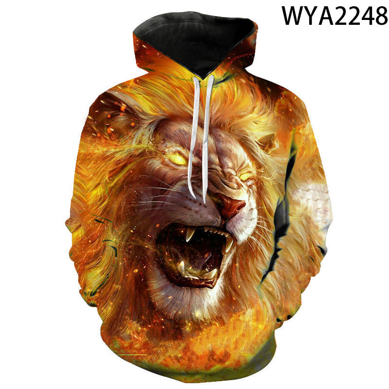 3D Digital Printing Men's And Women's Long Sleeve Hoodie