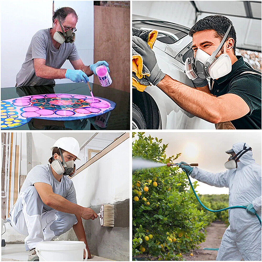 7 In 1Respirator Mask Suit Industry Painting Spray Dust Gas Mask  Respirator Mas