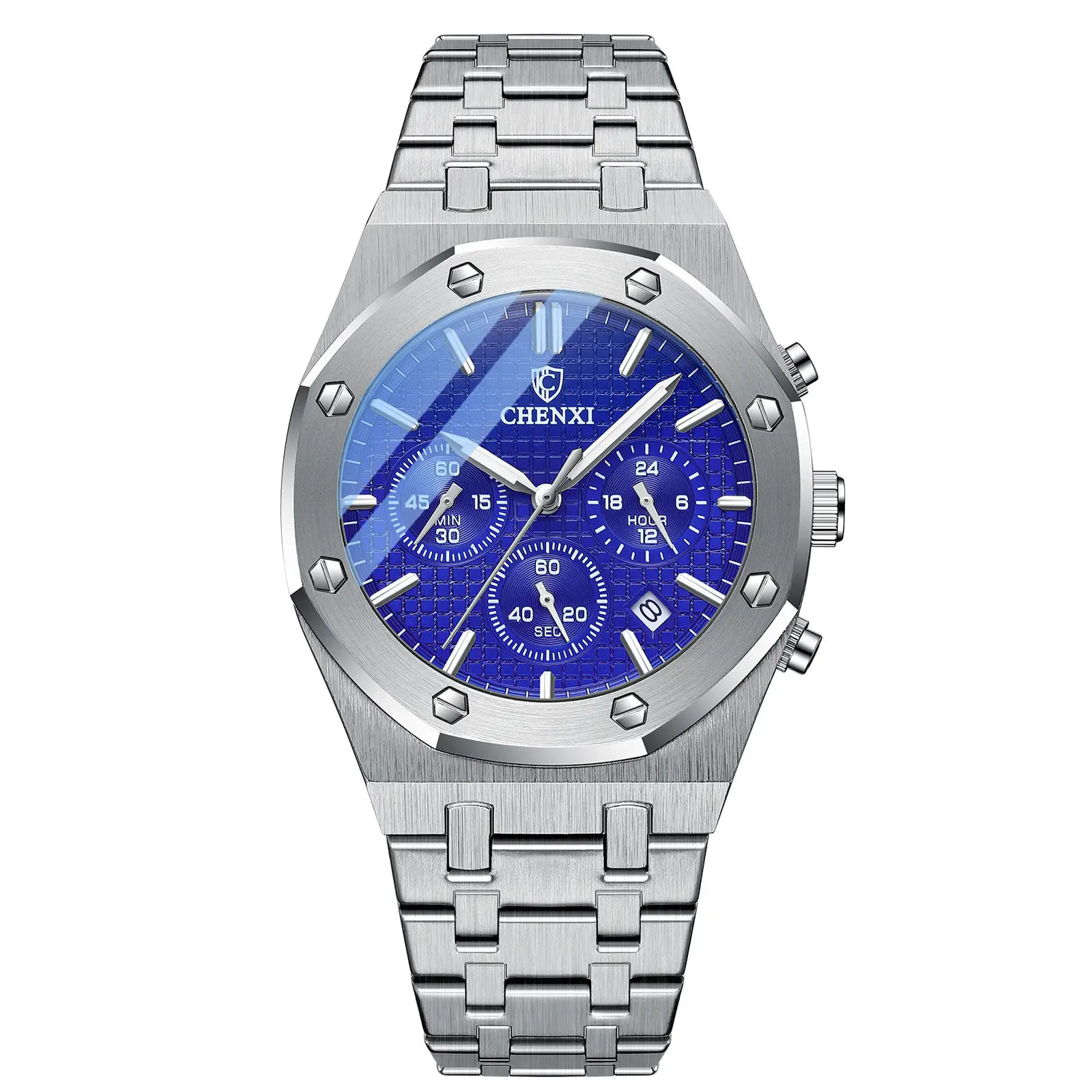 Men's Steel Band Waterproof Quartz Non-mechanical Watch