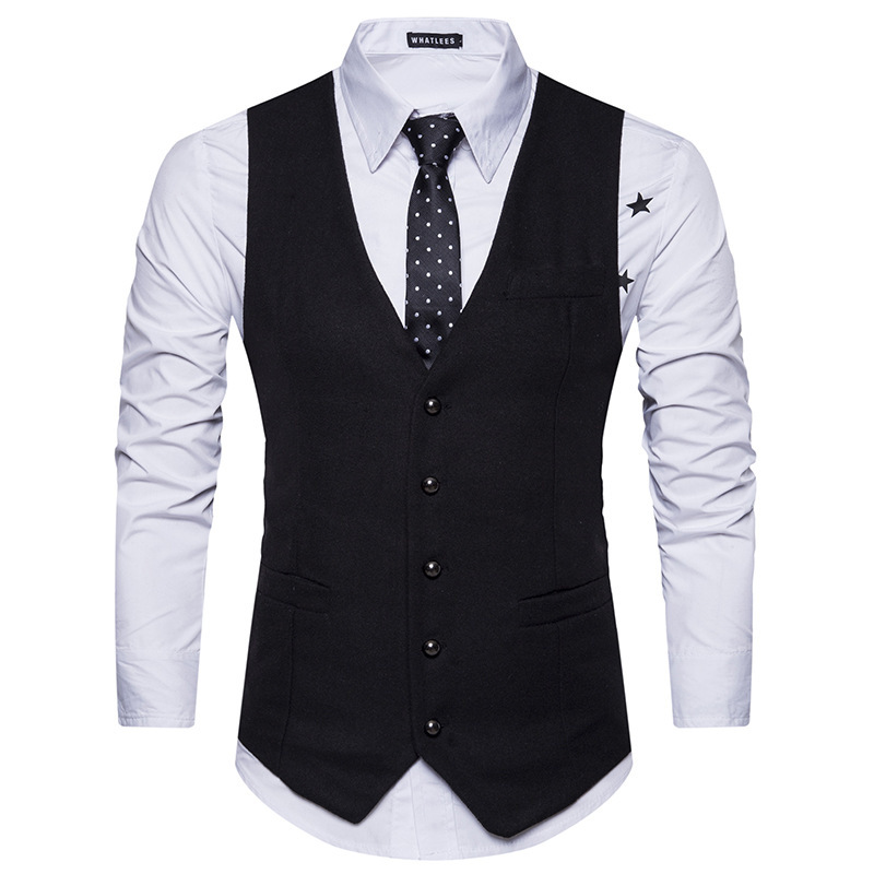 Title 6, Gilet professionnel de costume slim britannique...