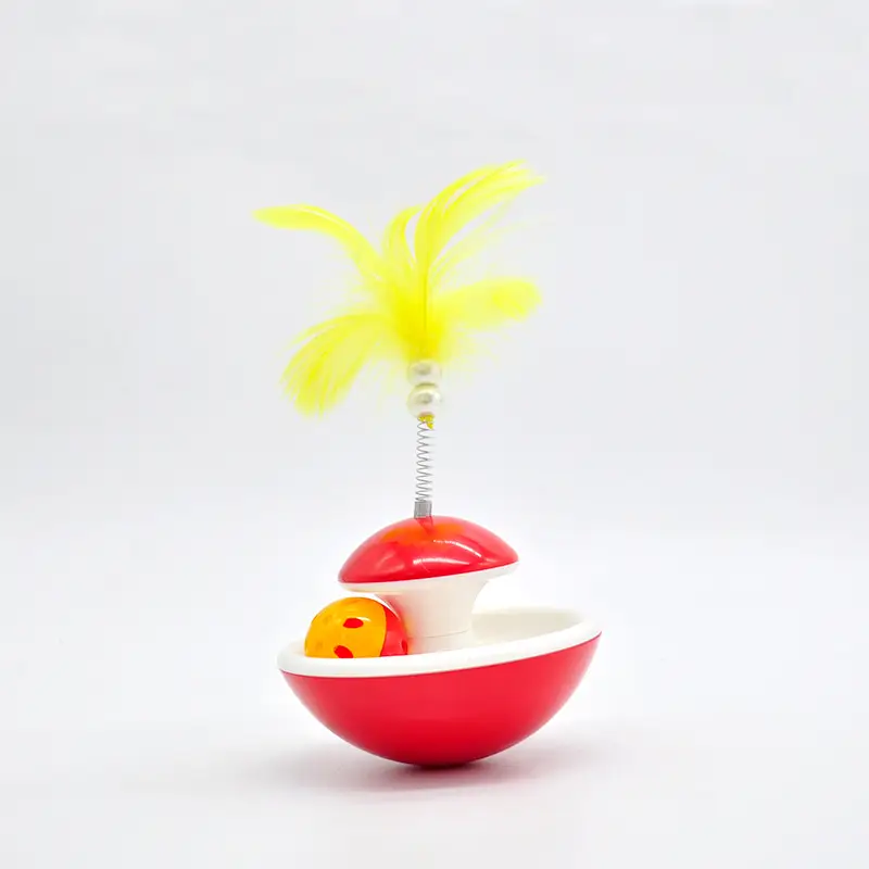 Pet Cat Toy Tumbler Fairy Feather Bell Funny Cat Stick