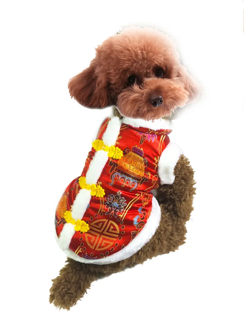 Chinese-style Pet Clothes Keep Warm In Tang