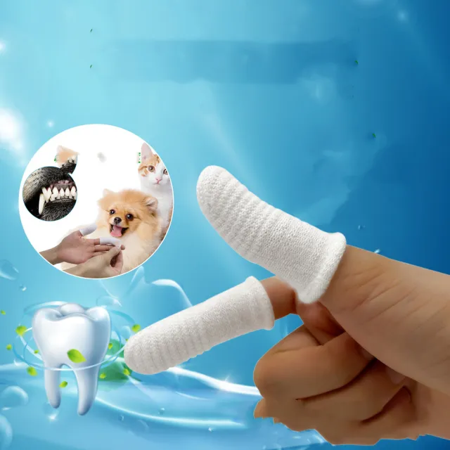 Pet Brushing Finger Stall Oral Cleaning Tools White - Shop at LoveMi