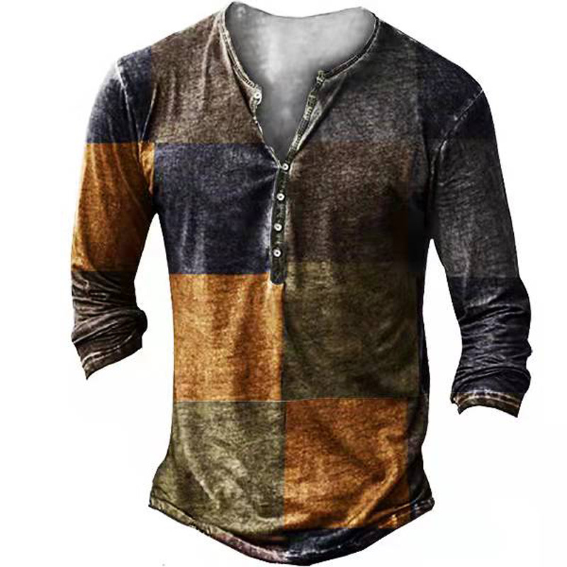 Title 1, Mens Fashion Casual Digital Print Tops for Eve...