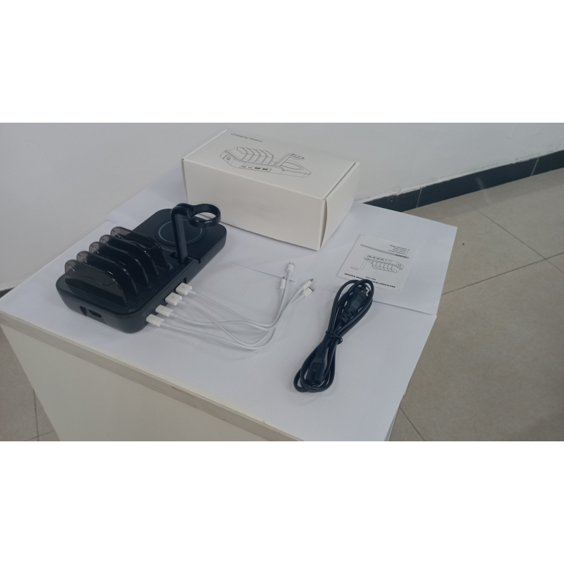 70W Charging Station For Multiple Devices, 5 In 1 Fast Charging Dock With 10W Max Wireless Charger And 4 Ports , 30W USB C PD Fast Charging For IPad, IPhone,Tablets,Kindle