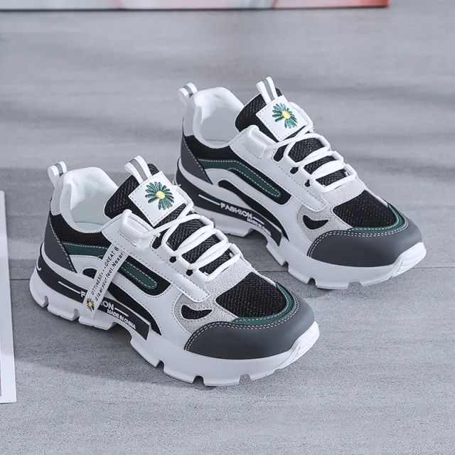 Daddy Shoes Korean Style Sports Shoes Women's Street Shooting Casual Women's Shoes Green - Shop at LoveMi