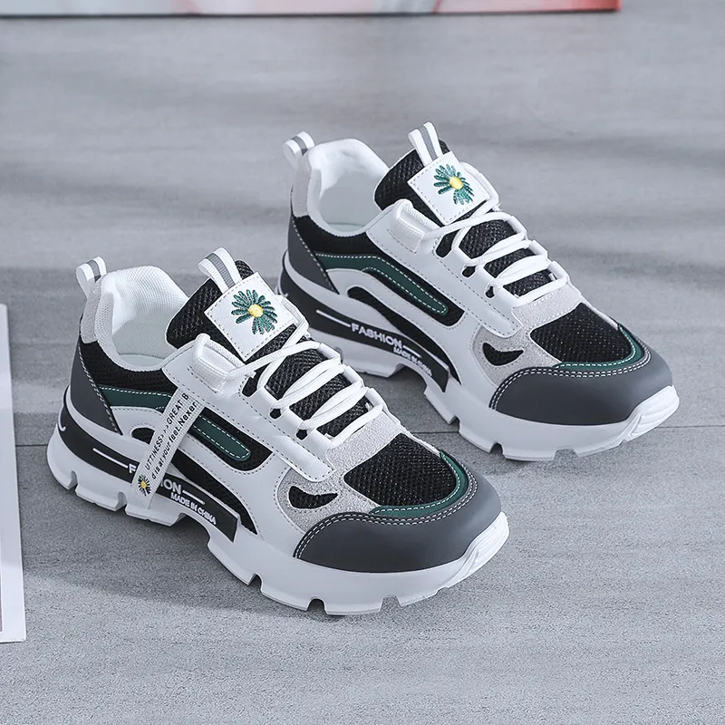 Daddy Shoes Korean Style Sports Shoes Women's Street Shooting Casual Women's Shoes - Green