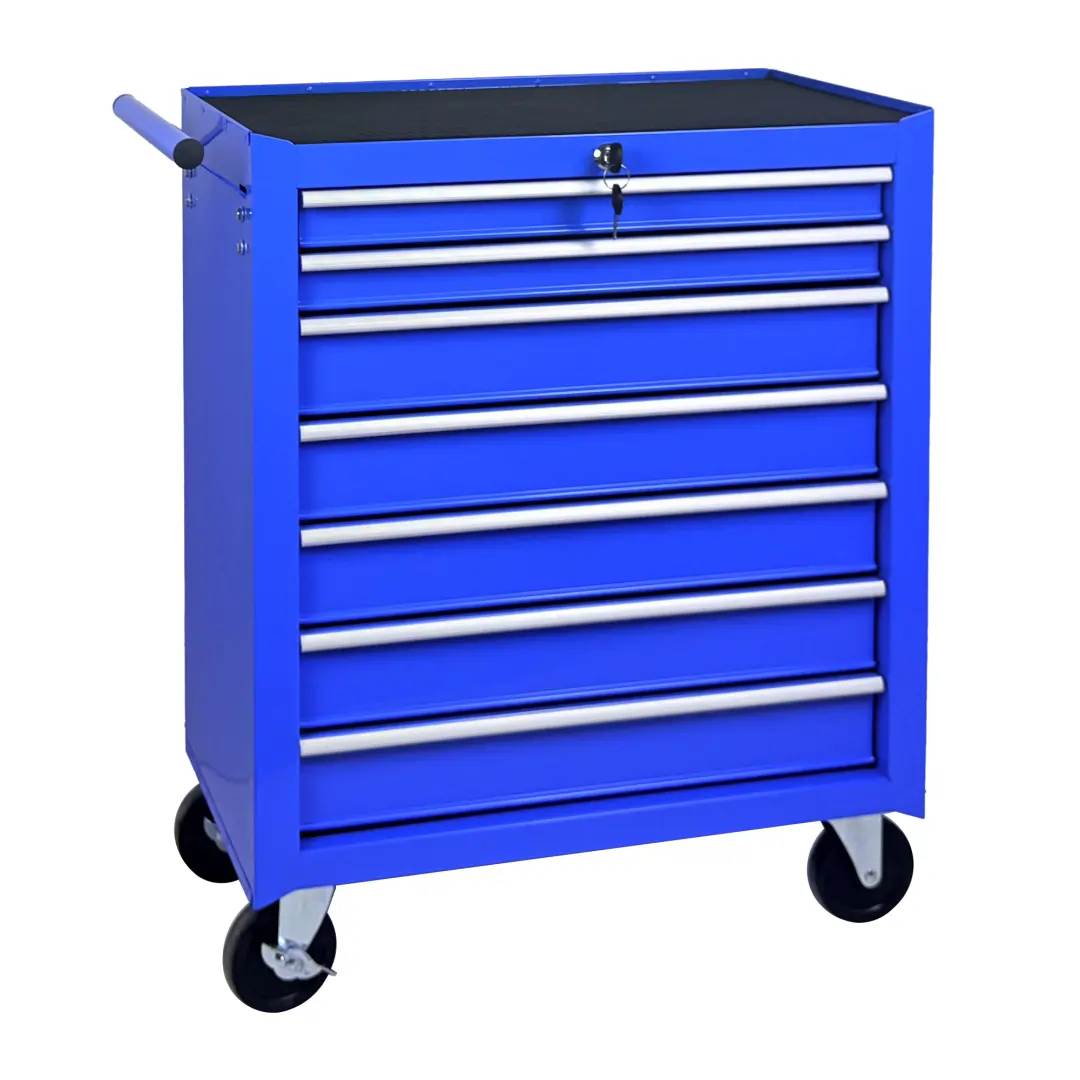 Rolling Tool Chest With 7-Drawer Box Wheels