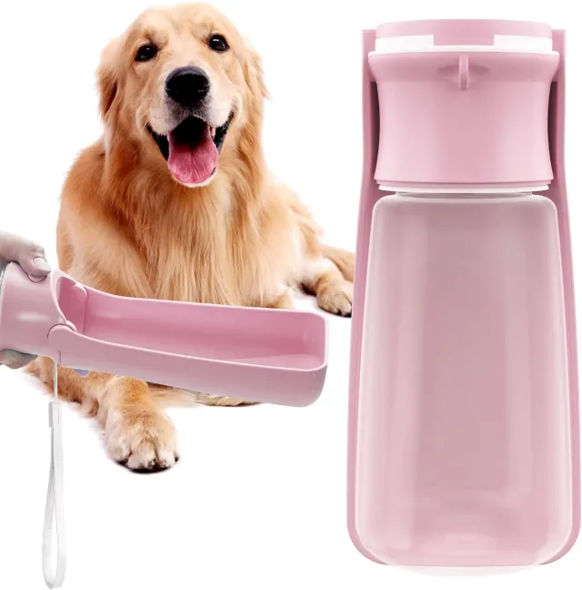 Portable Dog Water Bottle For Walking Portable Pet Water Bottles For Puppy Small Medium Large Dogs Water Dispenser Dog Water Bowl Dog Accessories ... Pink - Shop at LoveMi