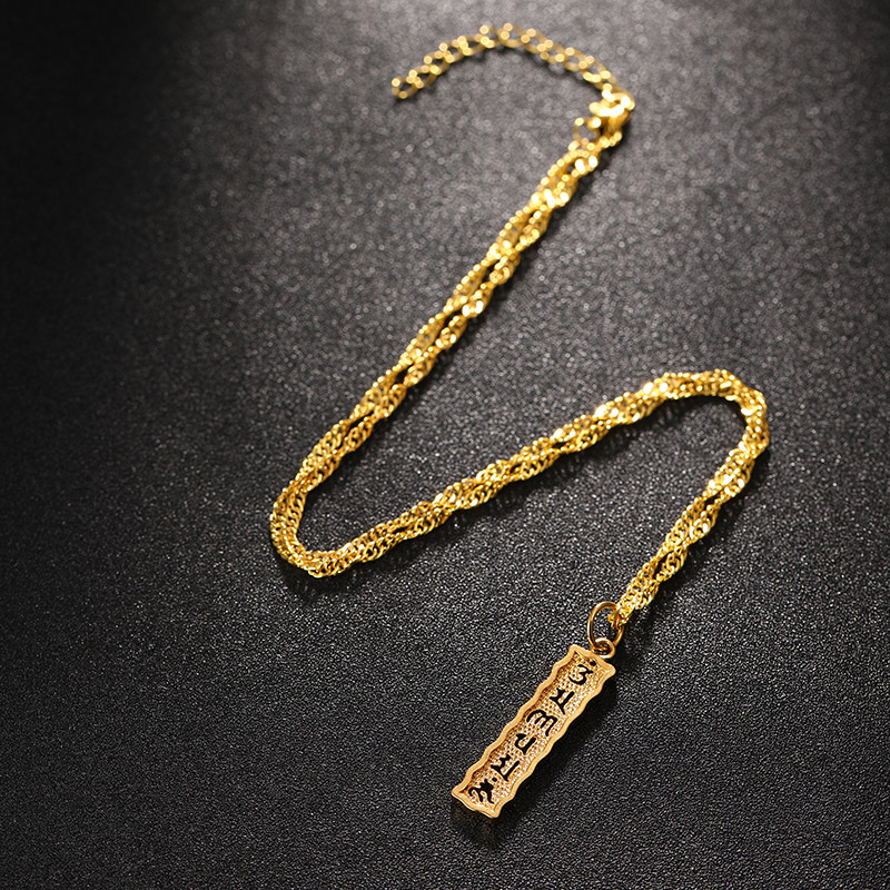 Daming Mantra Buddhist Sutra Heart  Pendant Women's Accessories