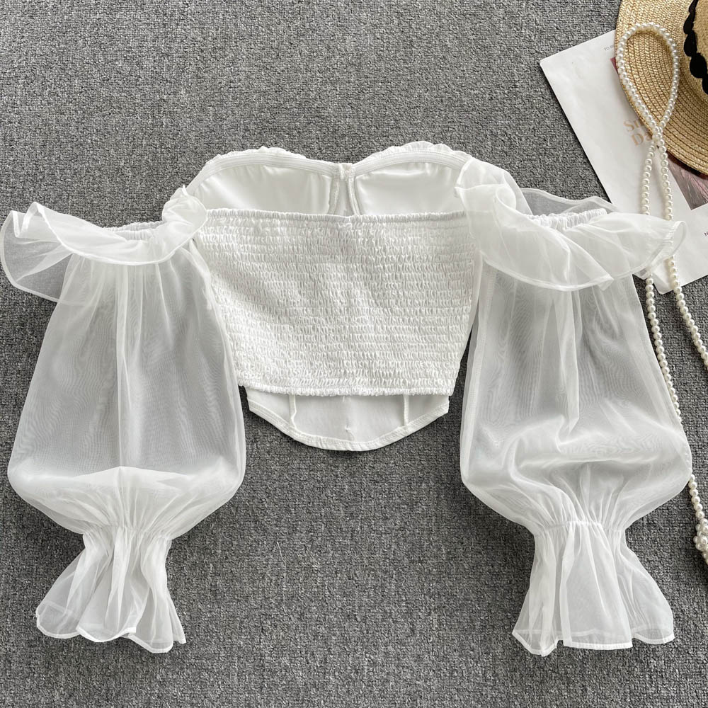 Women's Fashion Wrap Breast One Shoulder Top