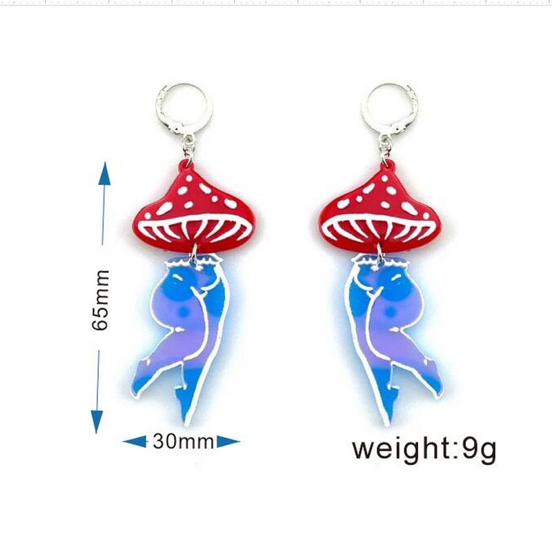 Women's Exaggerated Versatile Mushroom Shaped Geometric Earrings