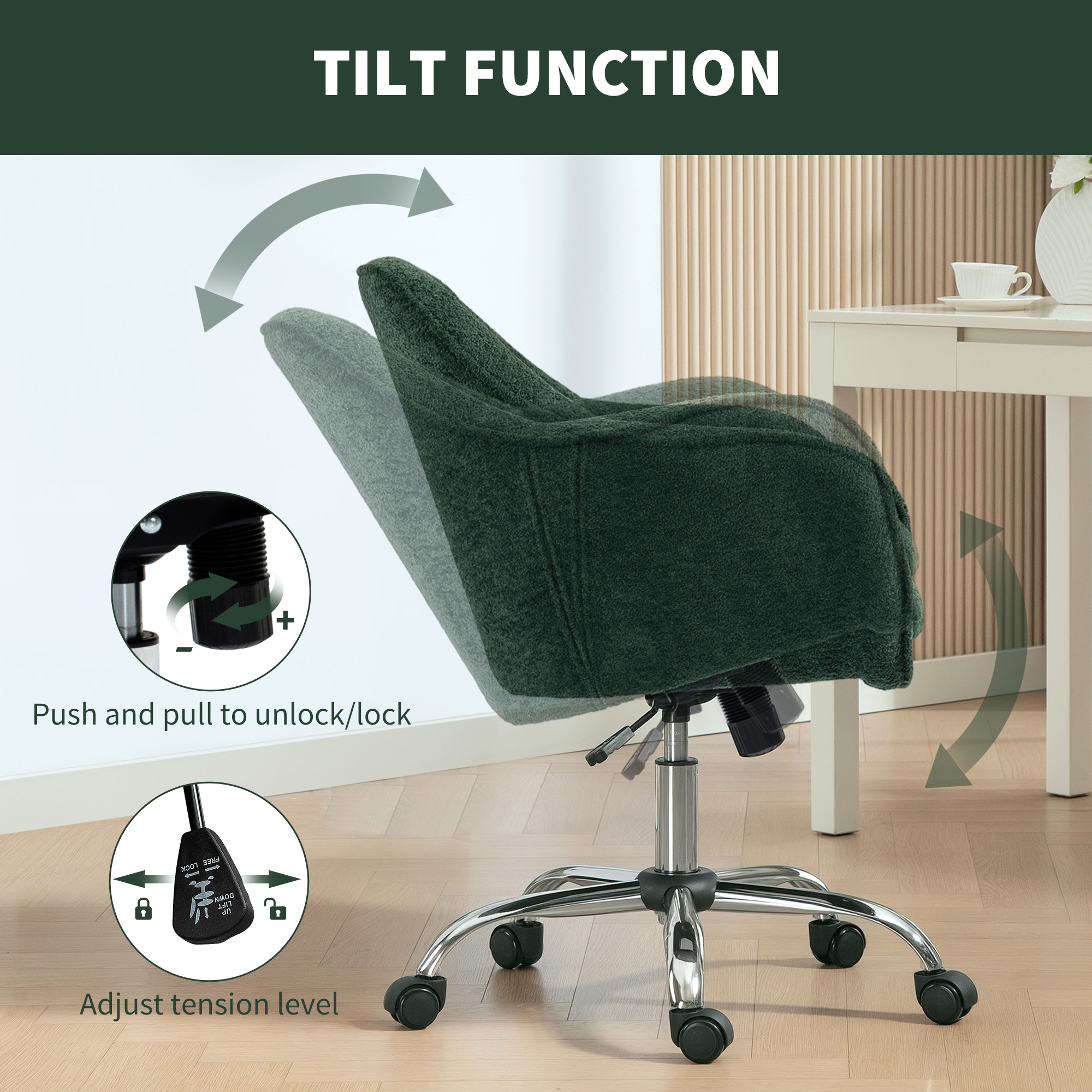 Snow Flannel Office Chair — image 4