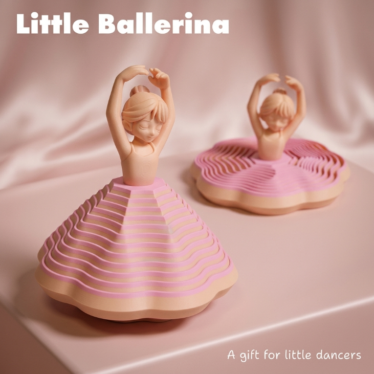 3D Printed Ballet Dancer Stress Relief Decor, Ballerina Desktop Ornament, Cute Desk Decoration