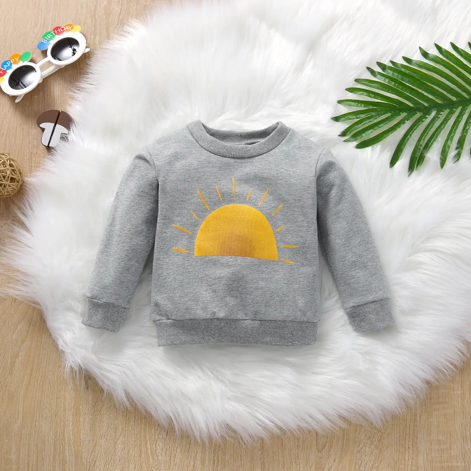 Sun Print Long Sleeve Top Four Colors