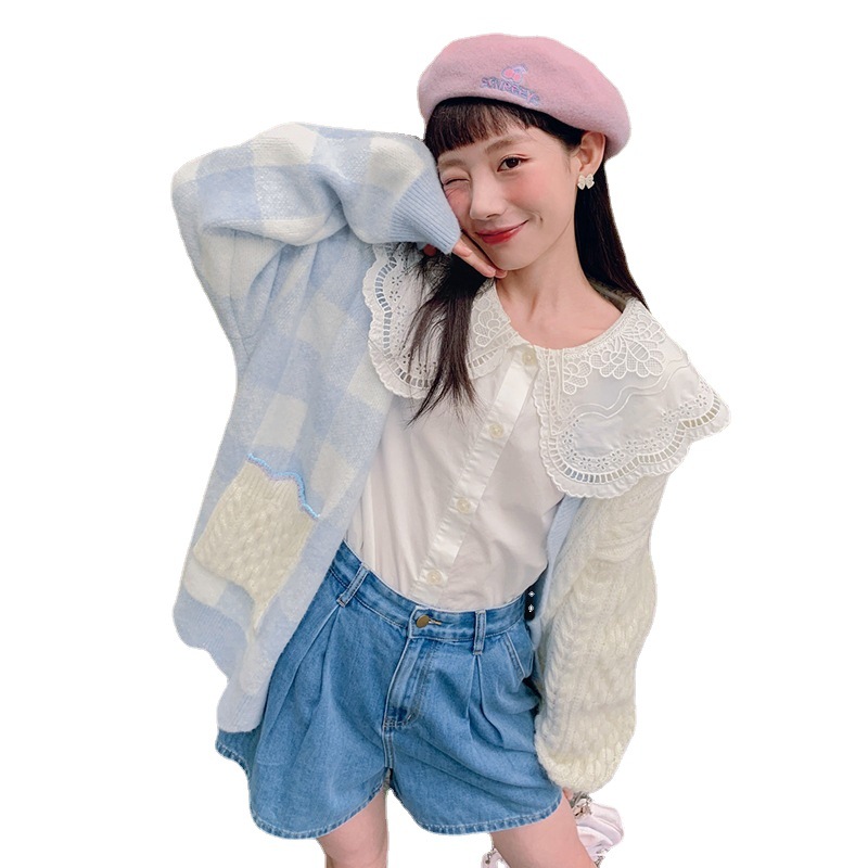 Cotton Cloud Cardigan Sweater Women's Loose Wild And Sweet Outer Knitwear