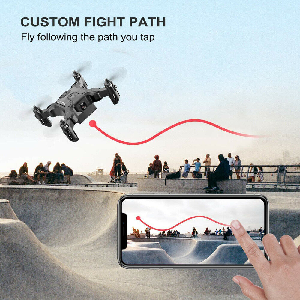 AU  V2 Mini Drone Selfie WIFI FPV With HD Camera Foldable Arm RC Quadcopter Toy.