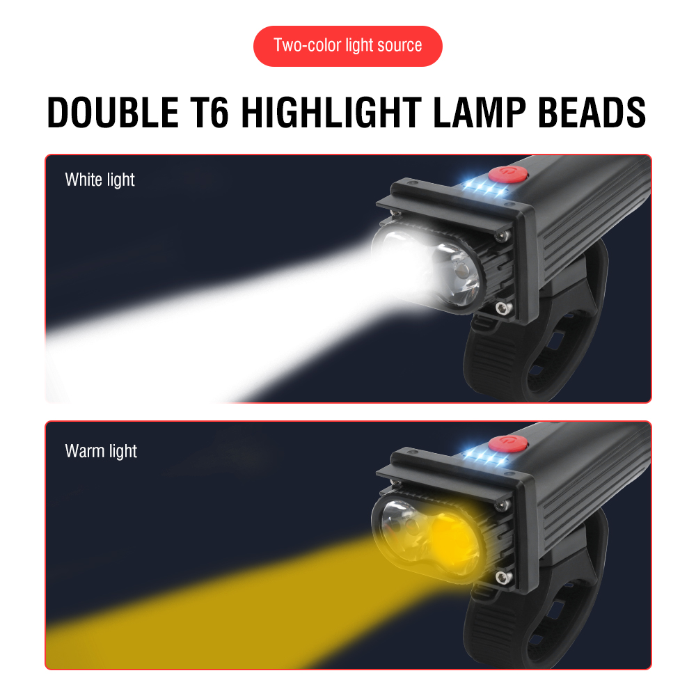 Bicycle Headlight Bike Head Light Front Cycling USB Rechargeable LED — image 4