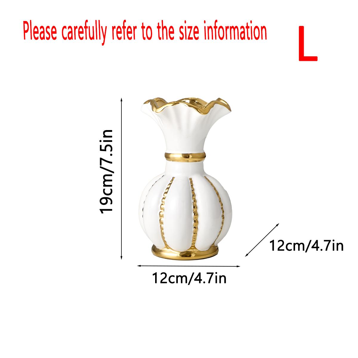 Nordic Modern Creative Ceramic Flower Vase, Home Living Room Dining Table Desktop Decoration, Christmas Festival Decorative Pot 3