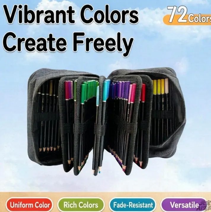 120-Color Oil-Based Colored Pencil Set