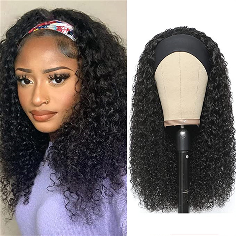 Black Small Curly Medium Curly Synthetic Fiber Hair Cover — foto 5