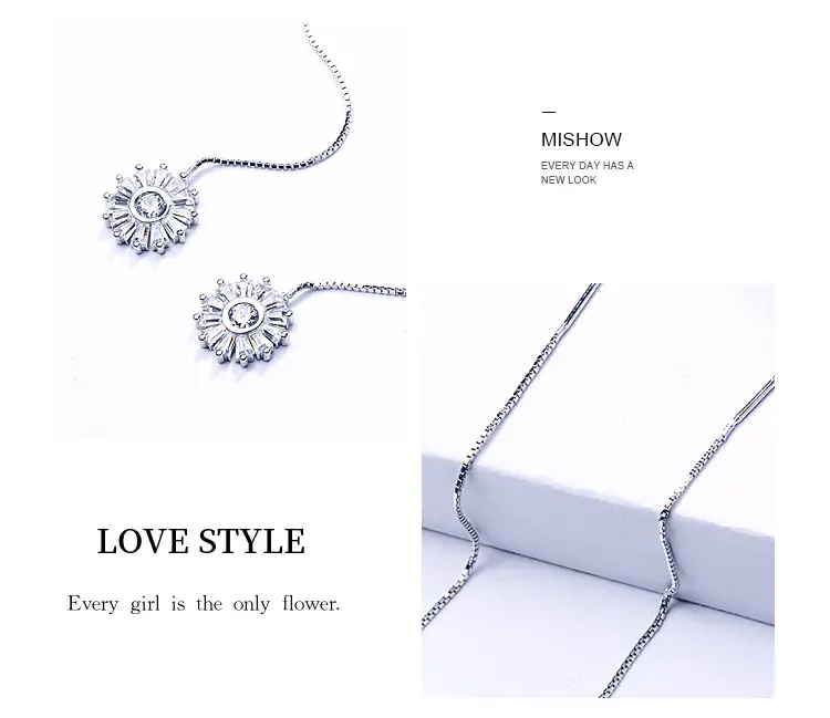 Diamond Christmas Snowflake Tassel Korean Fashion Temperament All-match Female Ear Jewelry