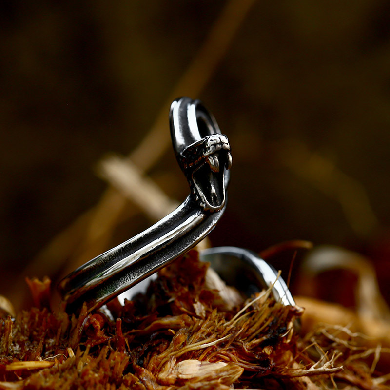 Vintage Stainless Steel Animal Snake Ring
