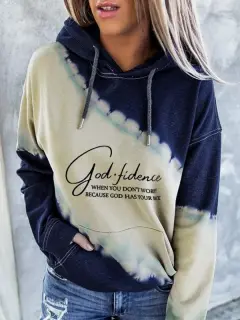 Fashion V-Neck Print Loose Long Sleeve T-Shirt - R - View 1