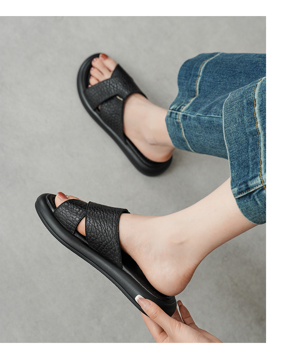 Platform Slide Sandals Chunky Sole – Sarah Express