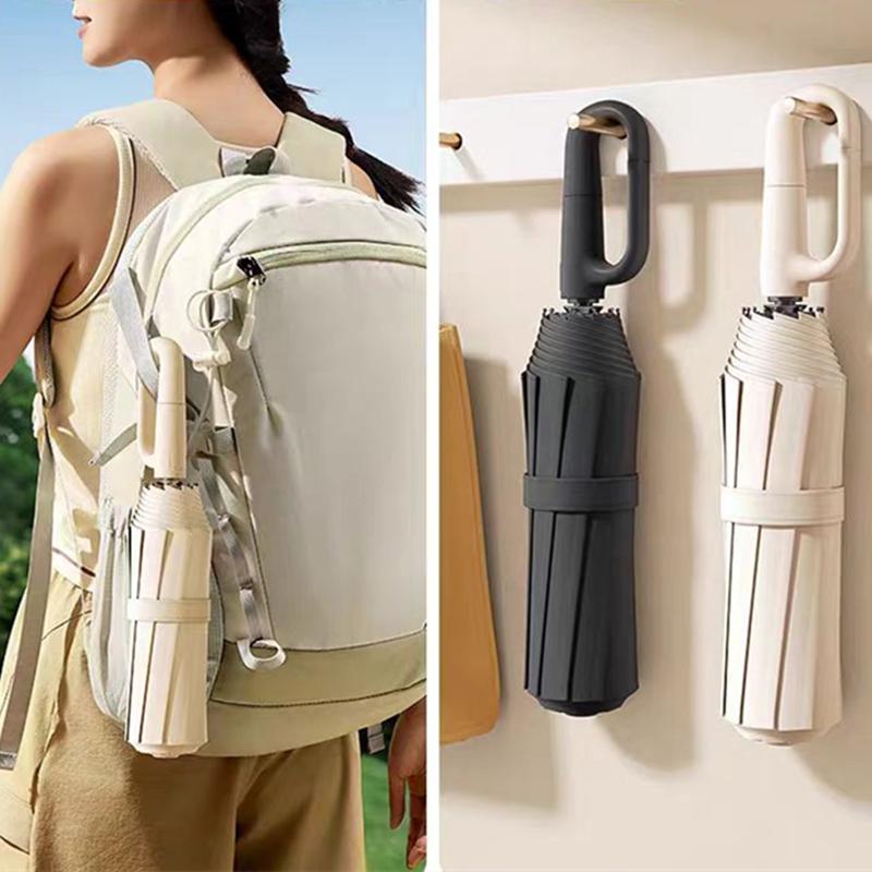 Fully Automatic Foldable Travel Umbrella  Lightweight, Windproof, Portable, Black Sun Rain Use, Auto Open Close,Self-pickup Only. image 18