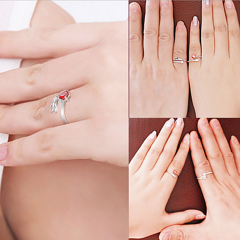 925 Sterling Silver Jewelry Cupid's Arrow Couple Ring Men's And Women's Live Mouth Ring Bracelet