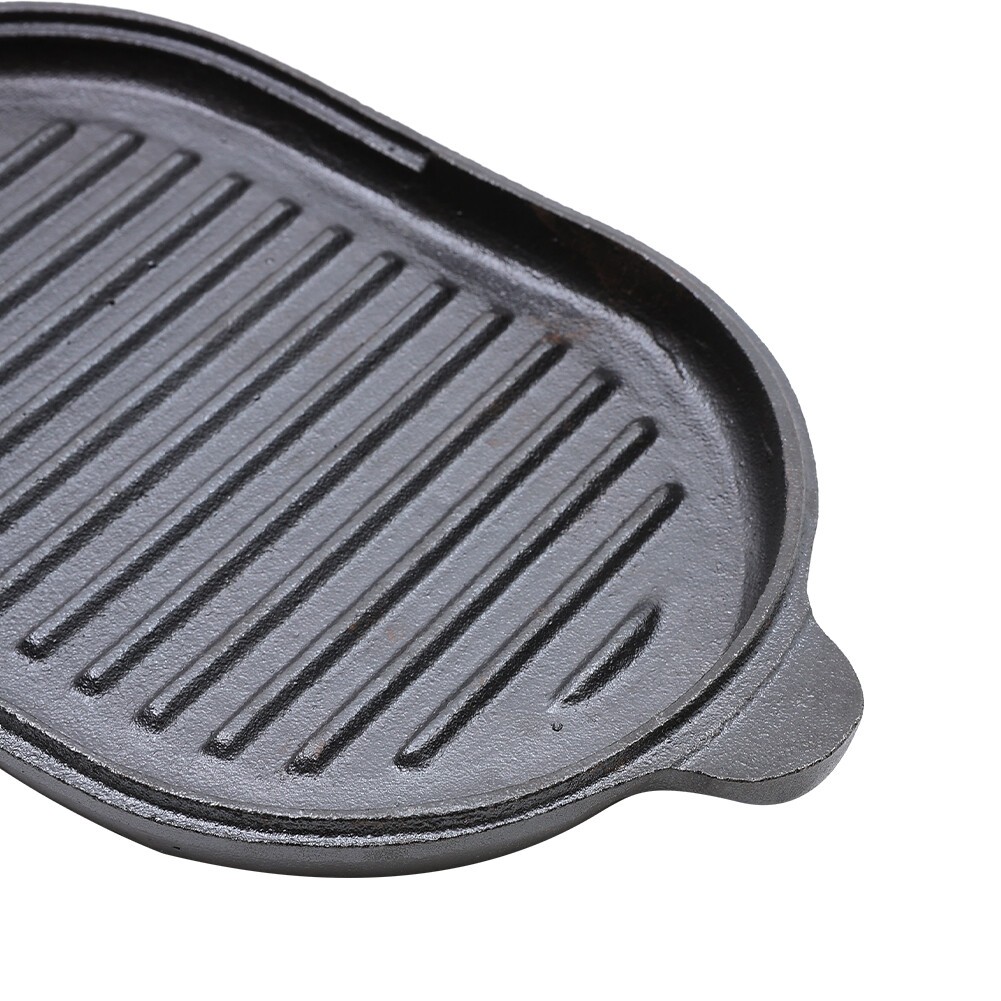 Home 2 In 1 Cast Iron Pot Dutch Oven Stew Skillet Fry Lid Camping Pan UK — image 6