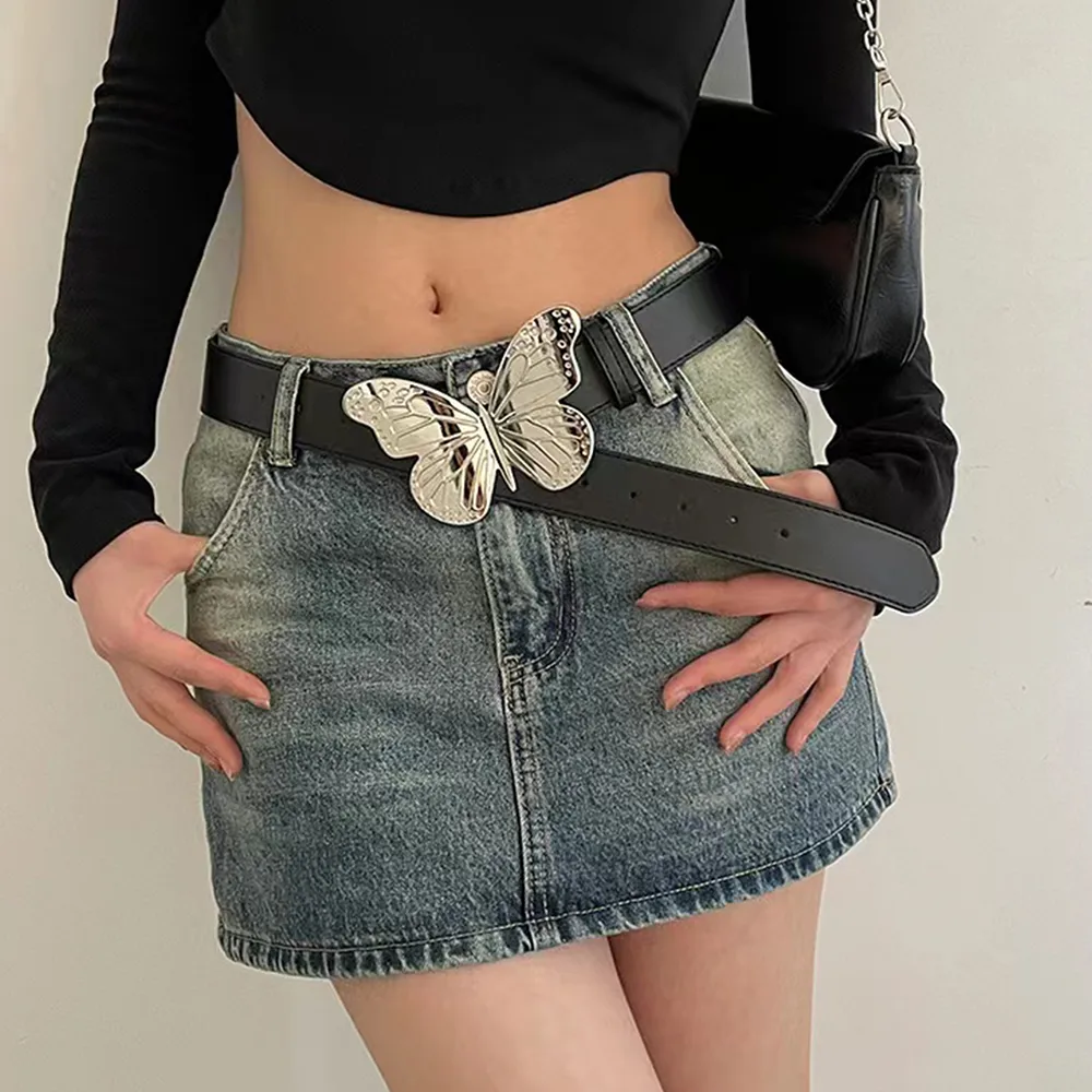 Women's Metal Large Butterfly Belt Simple Vintage Sweet Trend