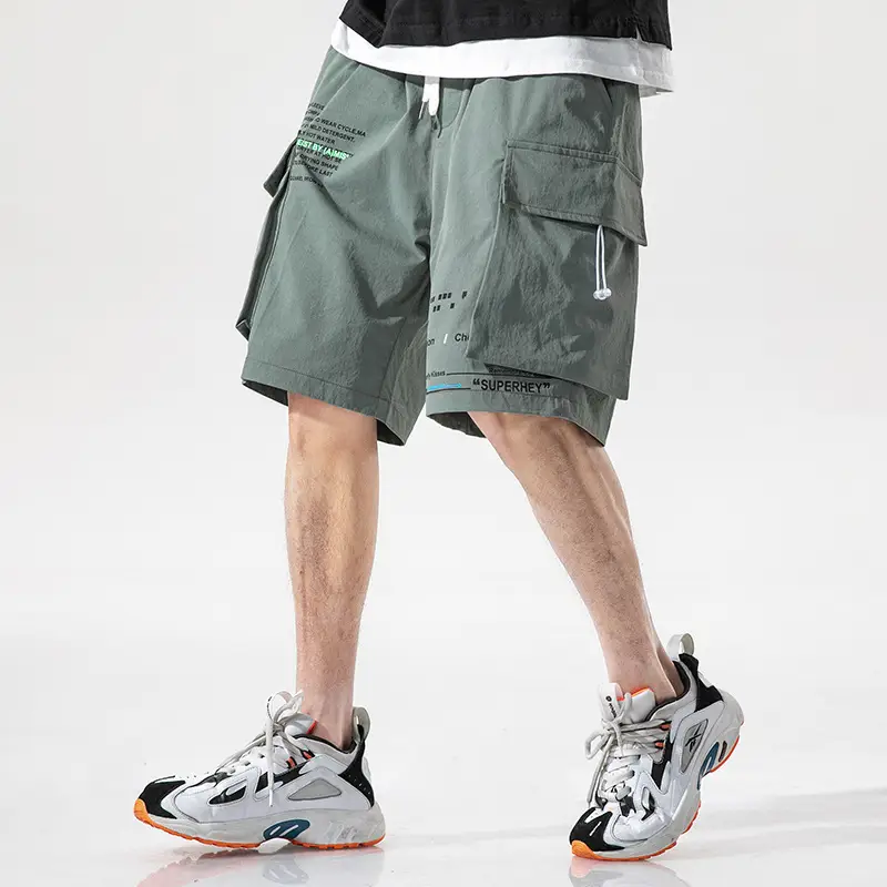 Shorts Men's Summer Thin Sports Loose Tooling Tide Brand Ins Trend Five-point Beach Pants