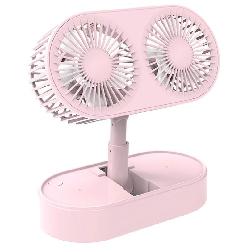 Title 6, Desktop Small Fans Folding Telescopic 3 File Mi...