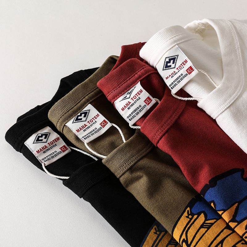Men's Summer Retro Print Semi-tide Short Sleeves