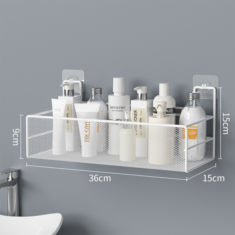 Title 1, Wall-Mounted Bathroom Shelf No Drill Shower Sha...