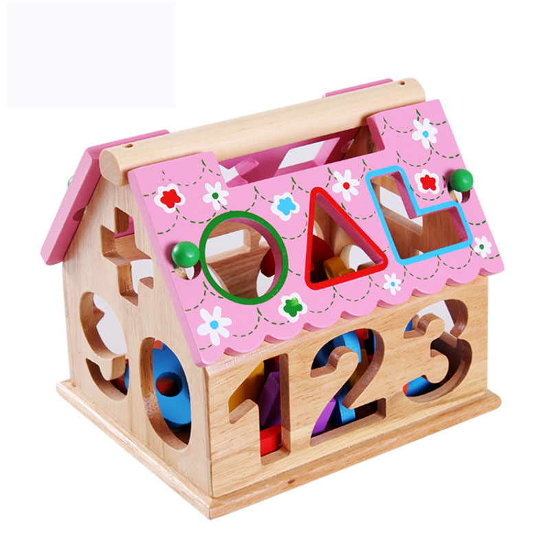 Title 4, Houten digitale geometrische vorm puzzel speelg...