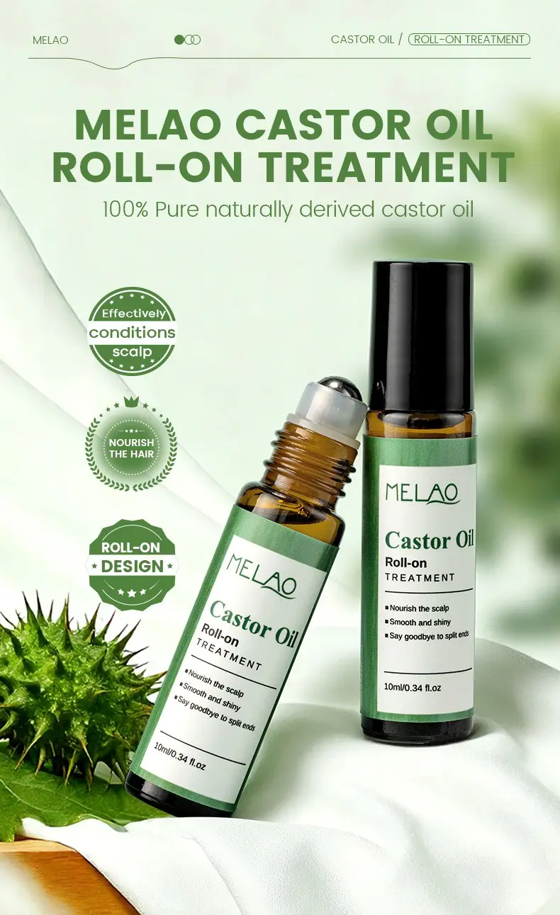 Castor Oil Roll-On Essential 10ml Portable Hair