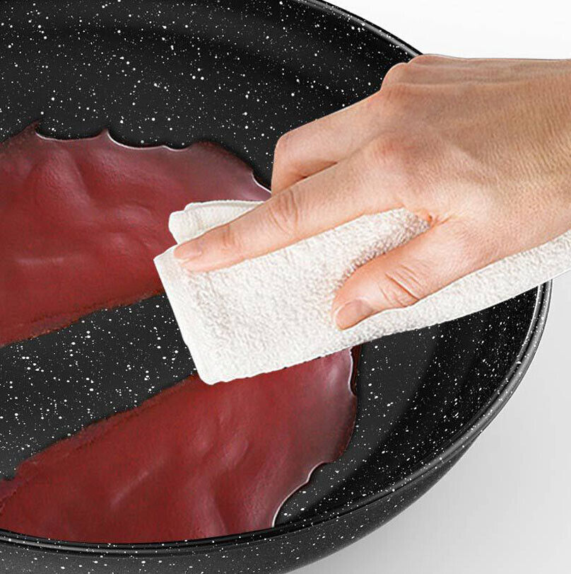 30CM Non-Stick Frying Pan Skillet Saute Tempered Glass Lid Granite Coating — image 10