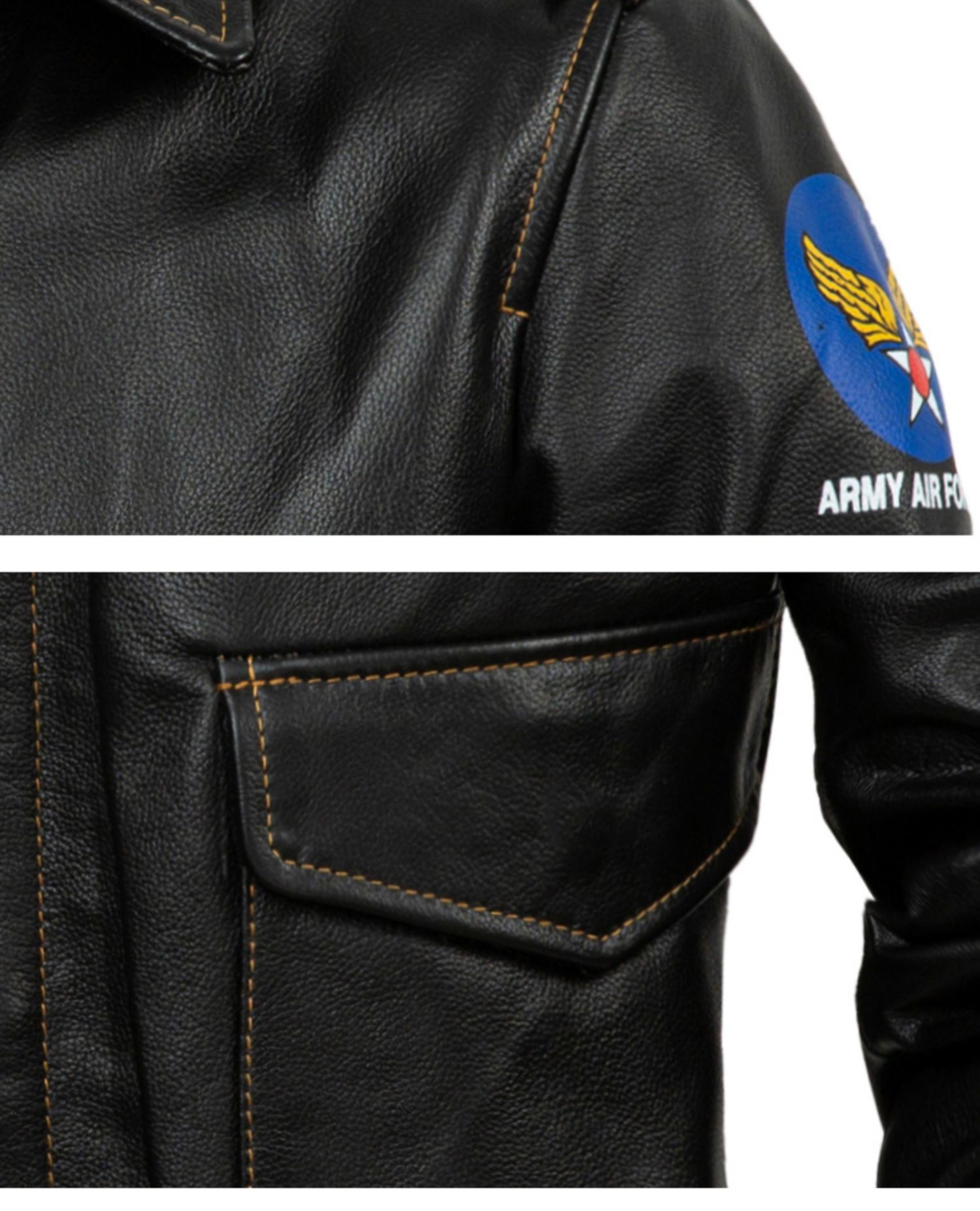 Title 7, Genuine Leather Flight Jacket Baseball Uniform ...