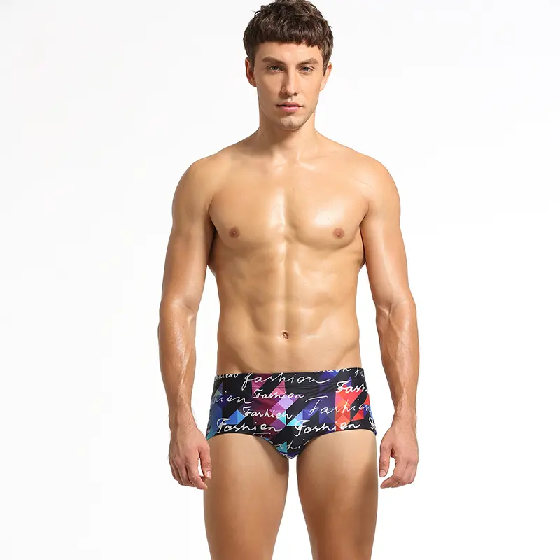 Low Waist Tight Elastic Youth Personalized Swimming Trunks