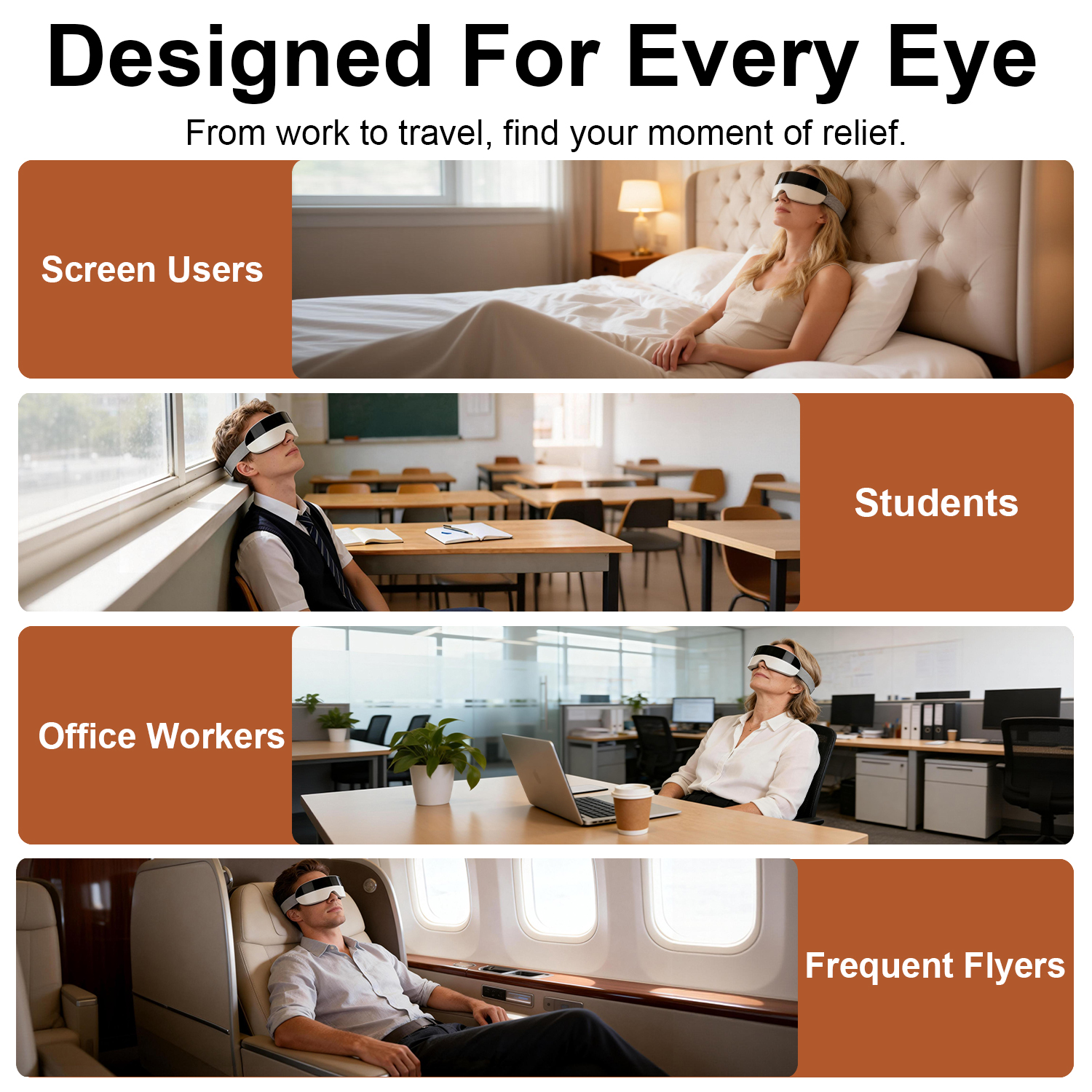Eye Massager With Heat-Bluetooth Music Smart Eye Mask For Relax Eye Reduce Eye Strain Wedding-Birthday Gifts For Women&Men