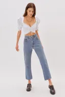 Short Short Sleeve Square Neck