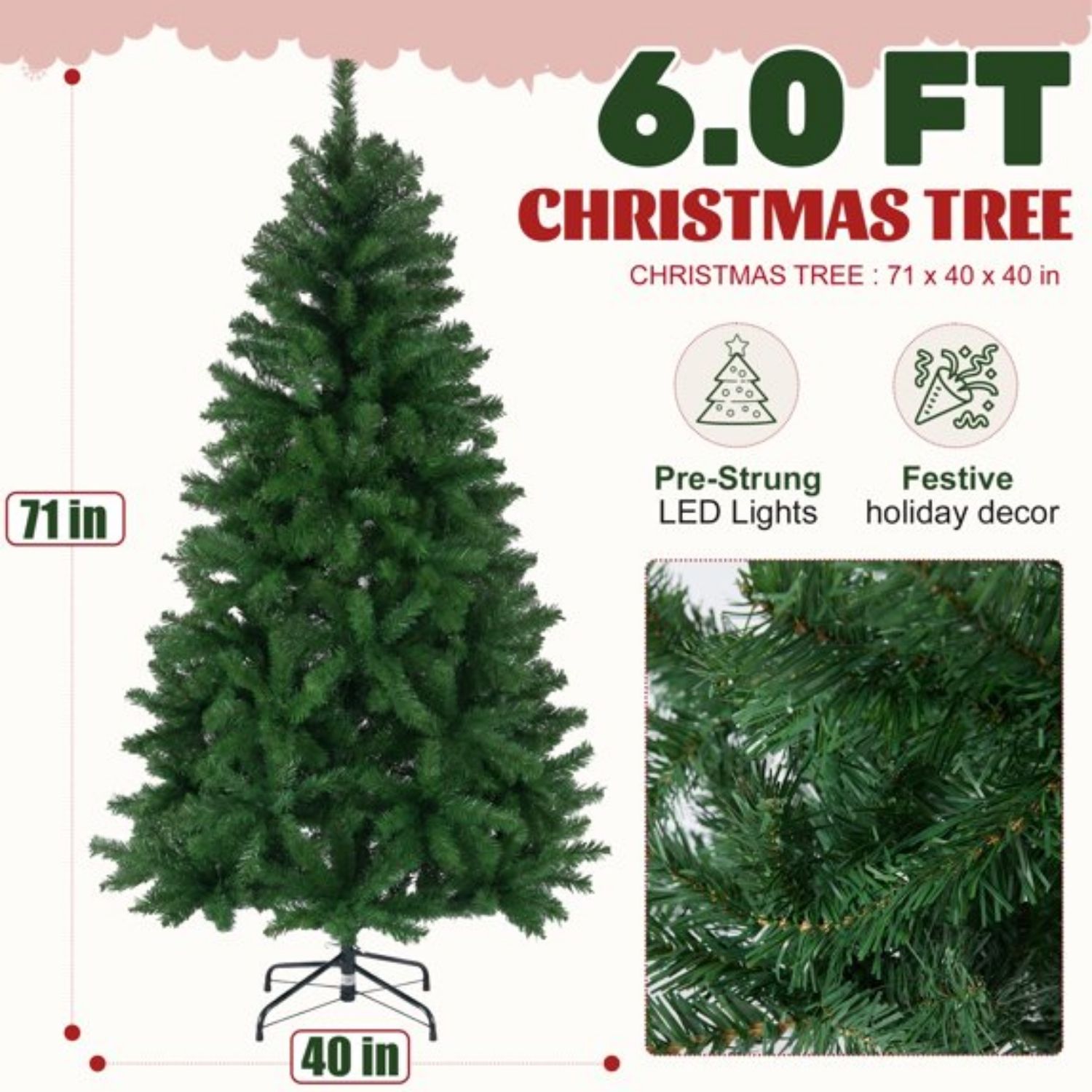 Spruce Christmas Tree, Artificial, For Home, Office And Party Decor 2