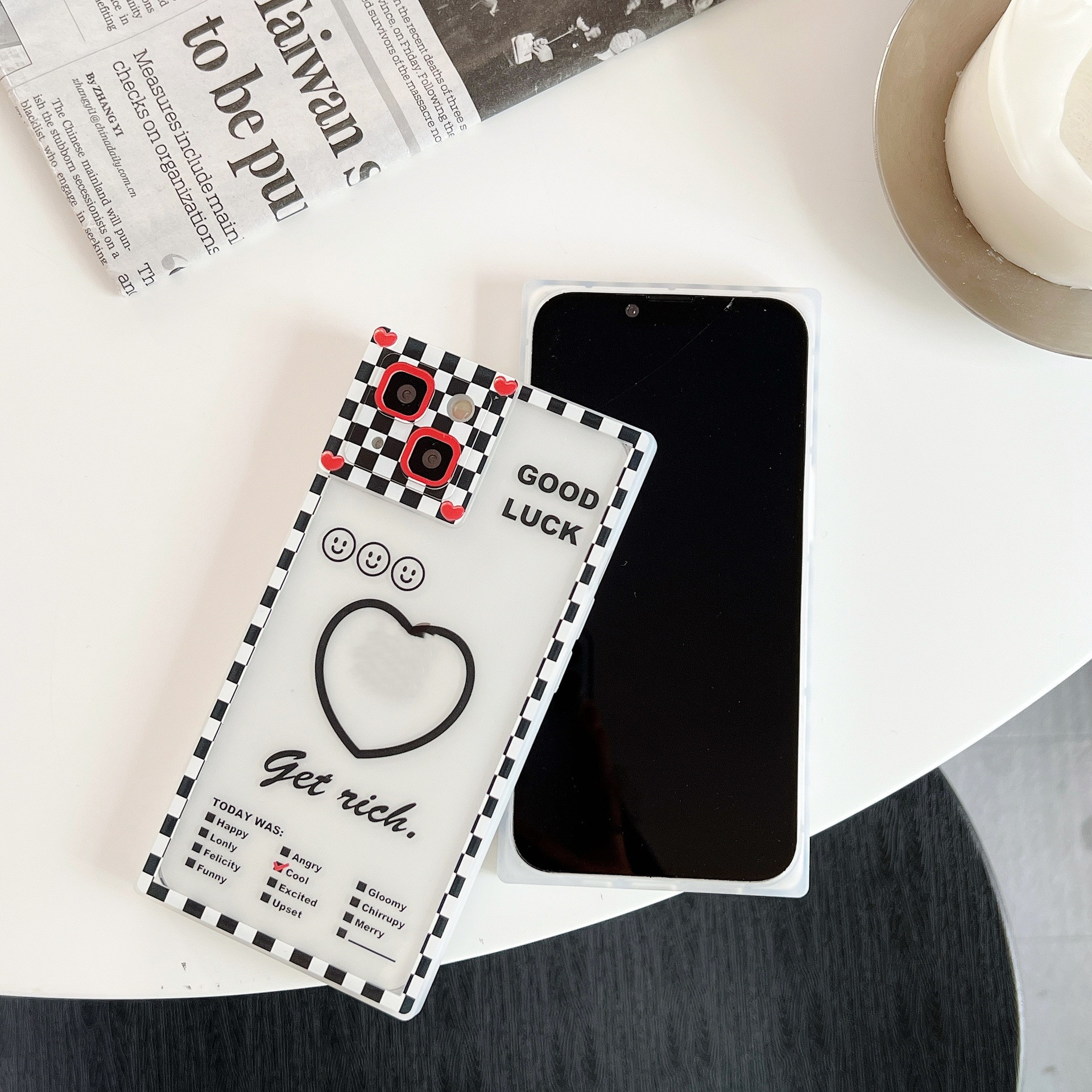 Love Square English  Love Phone Case All-Inclusive Soft Shell