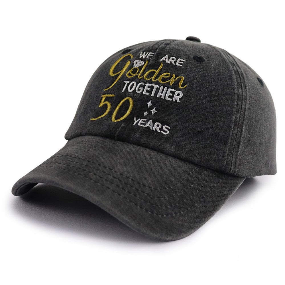 50th Wedding Anniversary Gifts For Couple Baseball Cap For Men Women, Parents, Grandpa Grandma - Men's Clothing