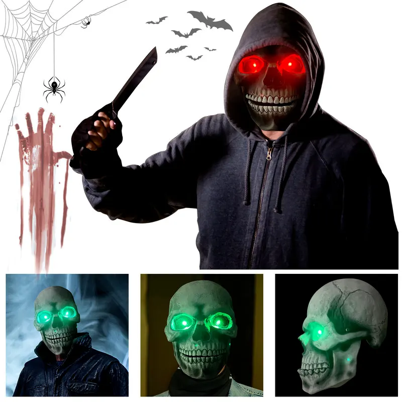Halloween Skull Movable Mouth Latex Mask Kills Cosplay Scary