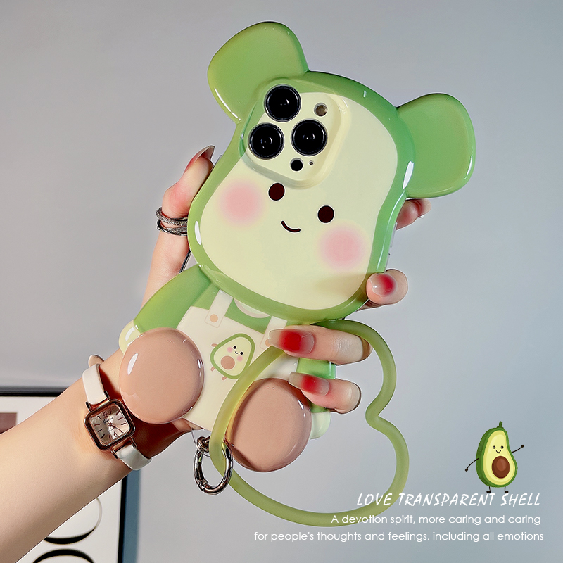 Avocado Doll With Bracelet Phone Case Silicone Protective Cover - Image 2