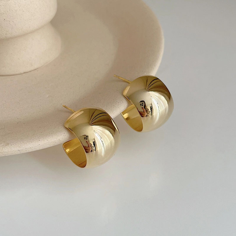 Vintage Gold Delicate Earrings Versatile Metal Earrings
